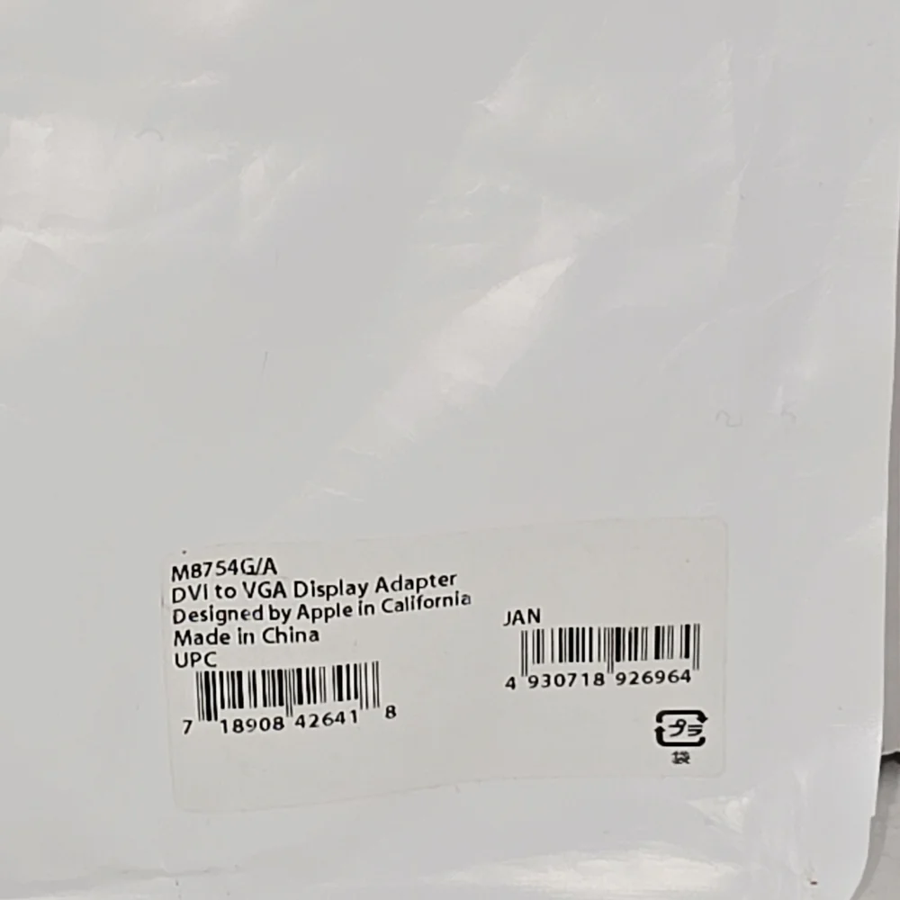 Apple White DVI to VGA Display Adapter